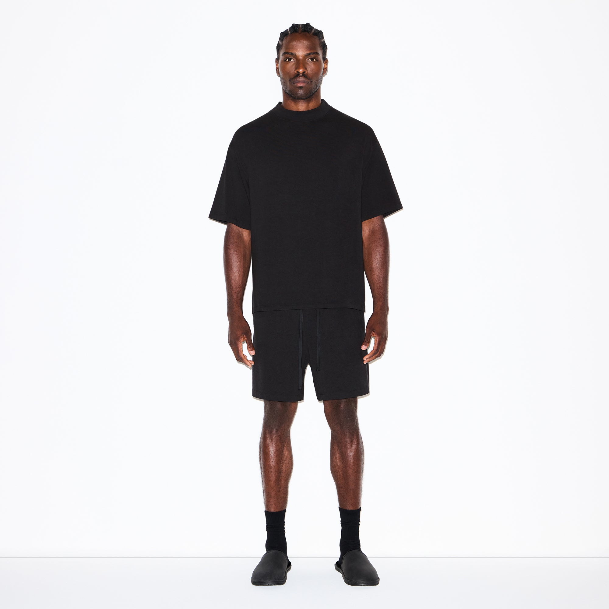 MENS BOXY MOCK NECK