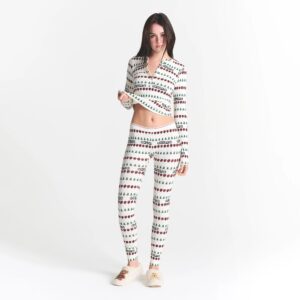 COTTON RIB HENLEY AND LEGGING SET