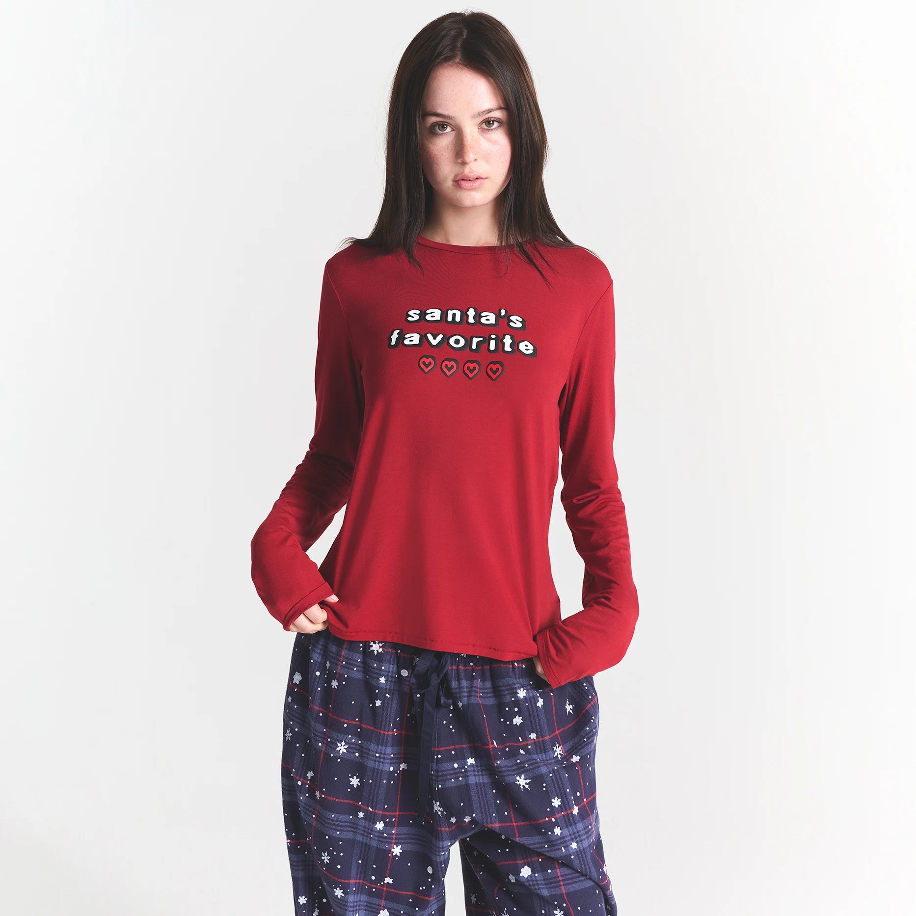 SKIMS SLEEP FLANNEL PANT SET - Image 3