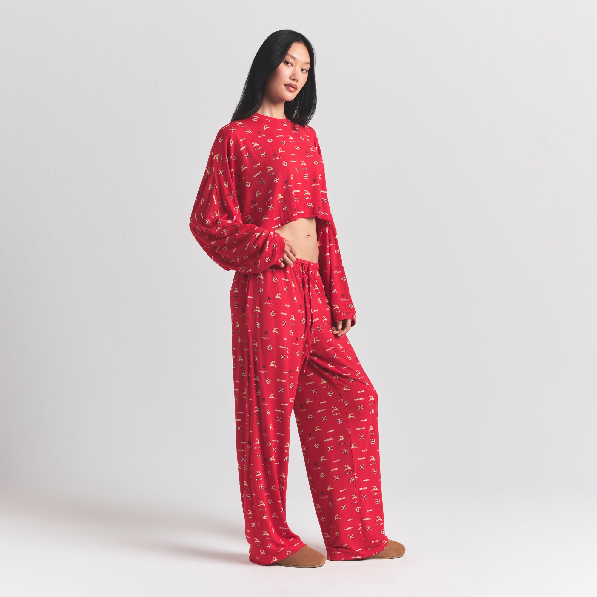 CROPPED LONG SLEEVE AND PANT SET - Image 3