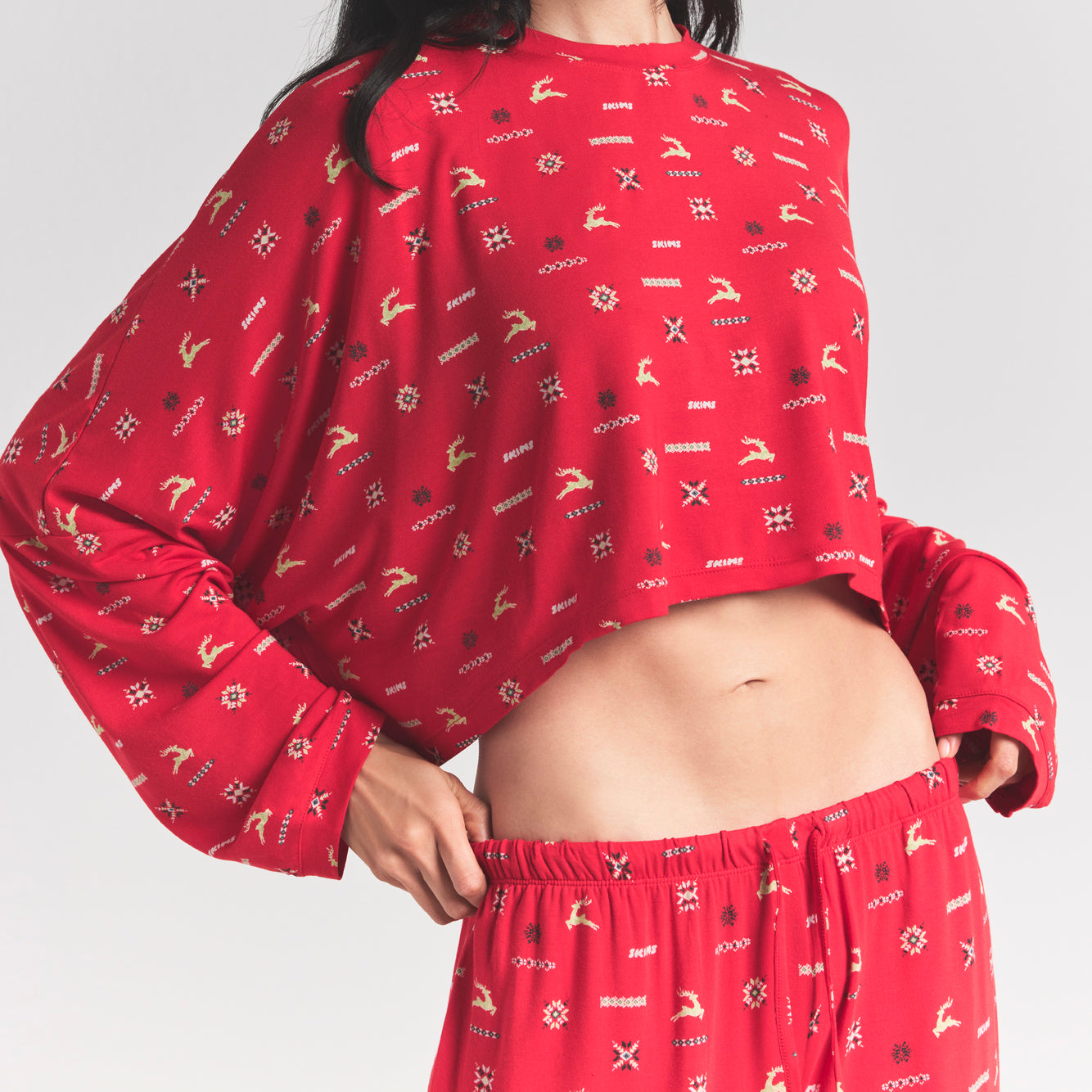 CROPPED LONG SLEEVE AND PANT SET - Image 2