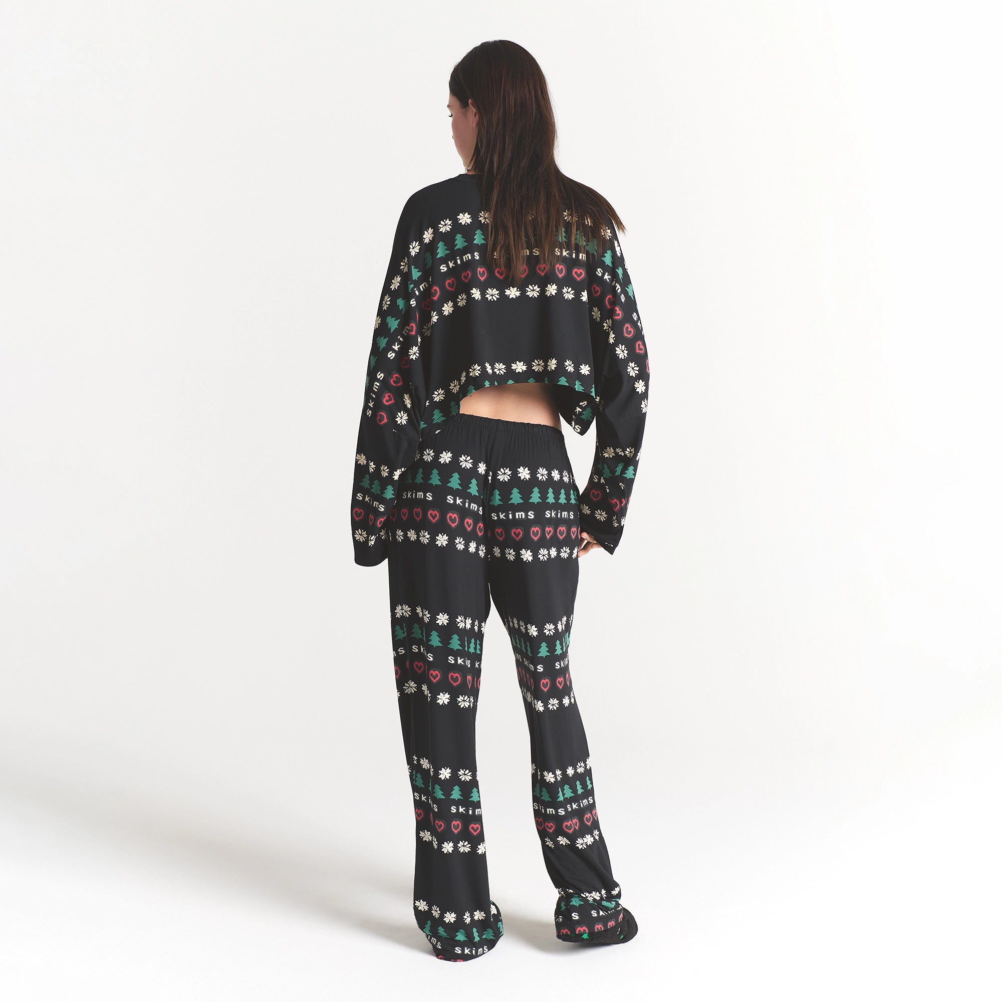 SKIMS SLEEP CROPPED LONG SLEEVE AND PANT SET - Image 4