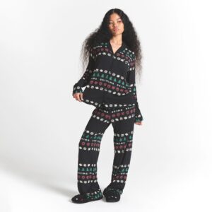 SKIMS SLEEP LONG SLEEVE BUTTON UP SET