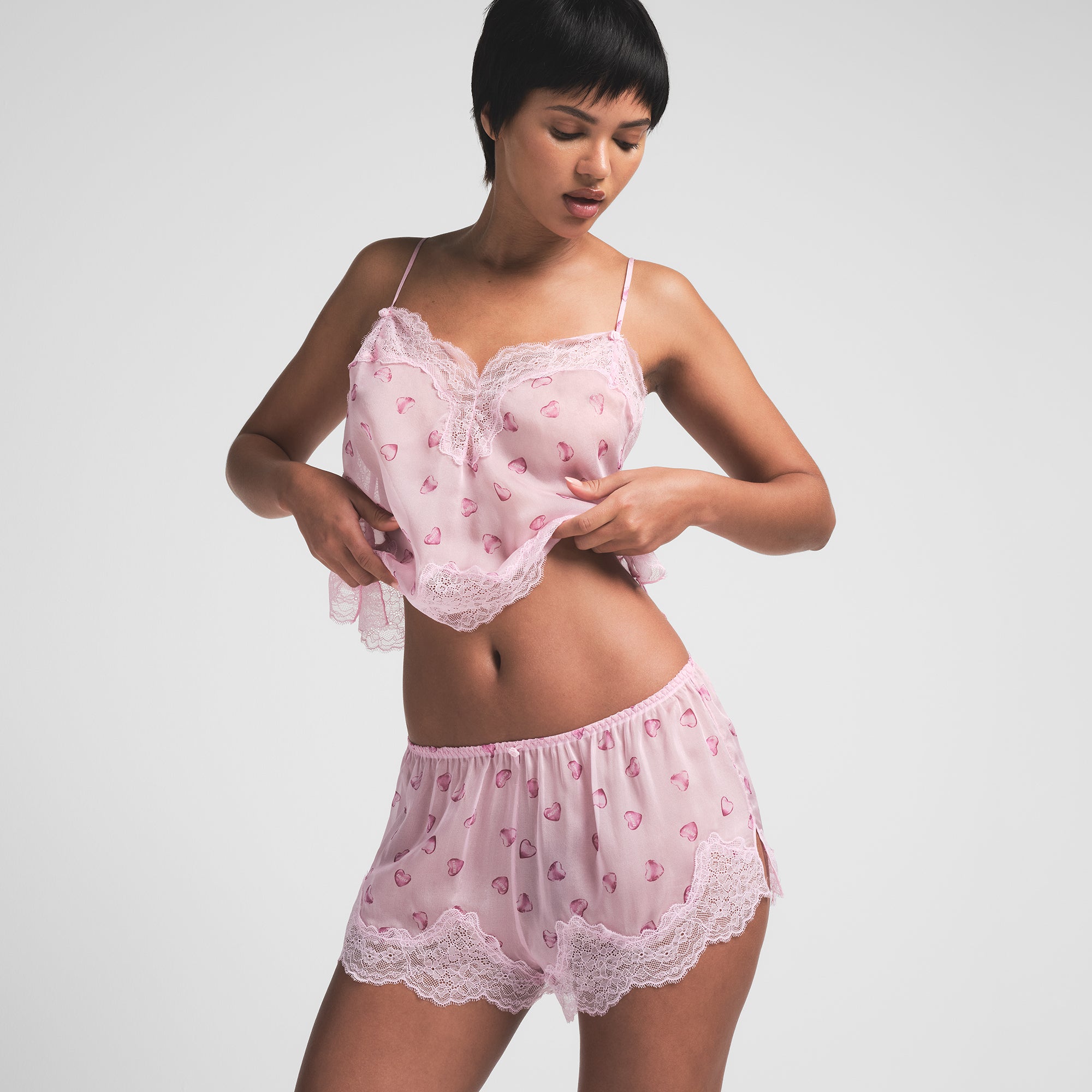 LACE CAMI AND SHORT SET