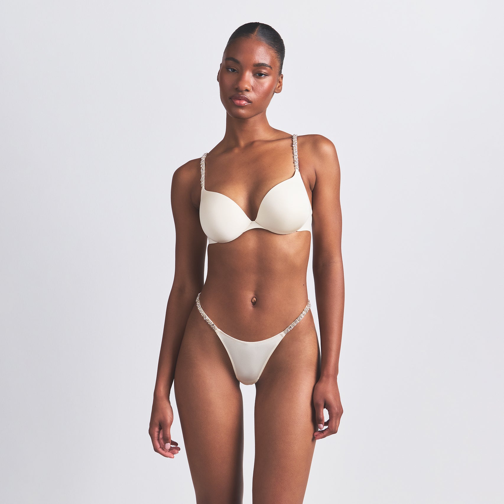 RHINESTONE STRAP STRING THONG - Image 3