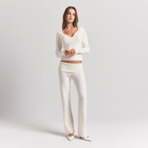RIBBED LONG SLEEVE TOP