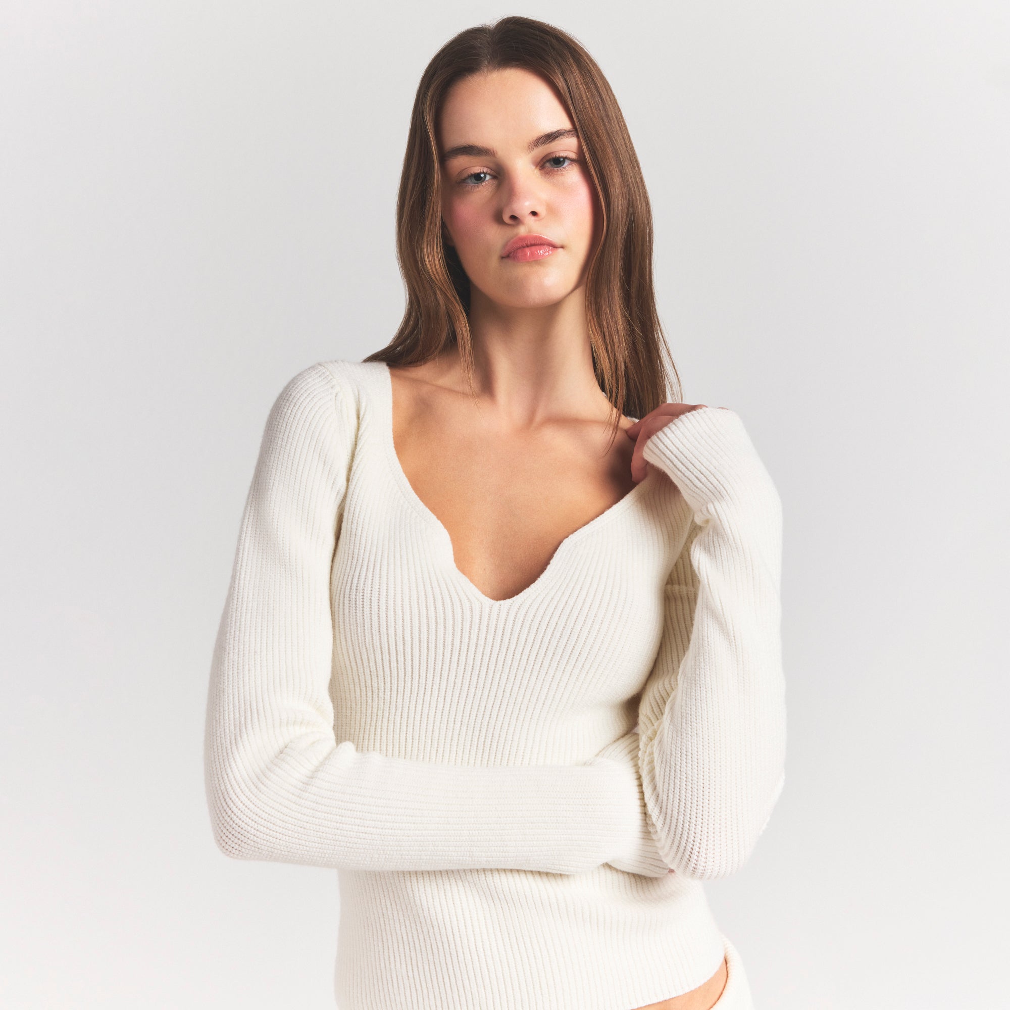 RIBBED LONG SLEEVE TOP - Image 3