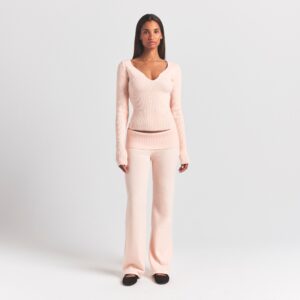 RIBBED LONG SLEEVE TOP