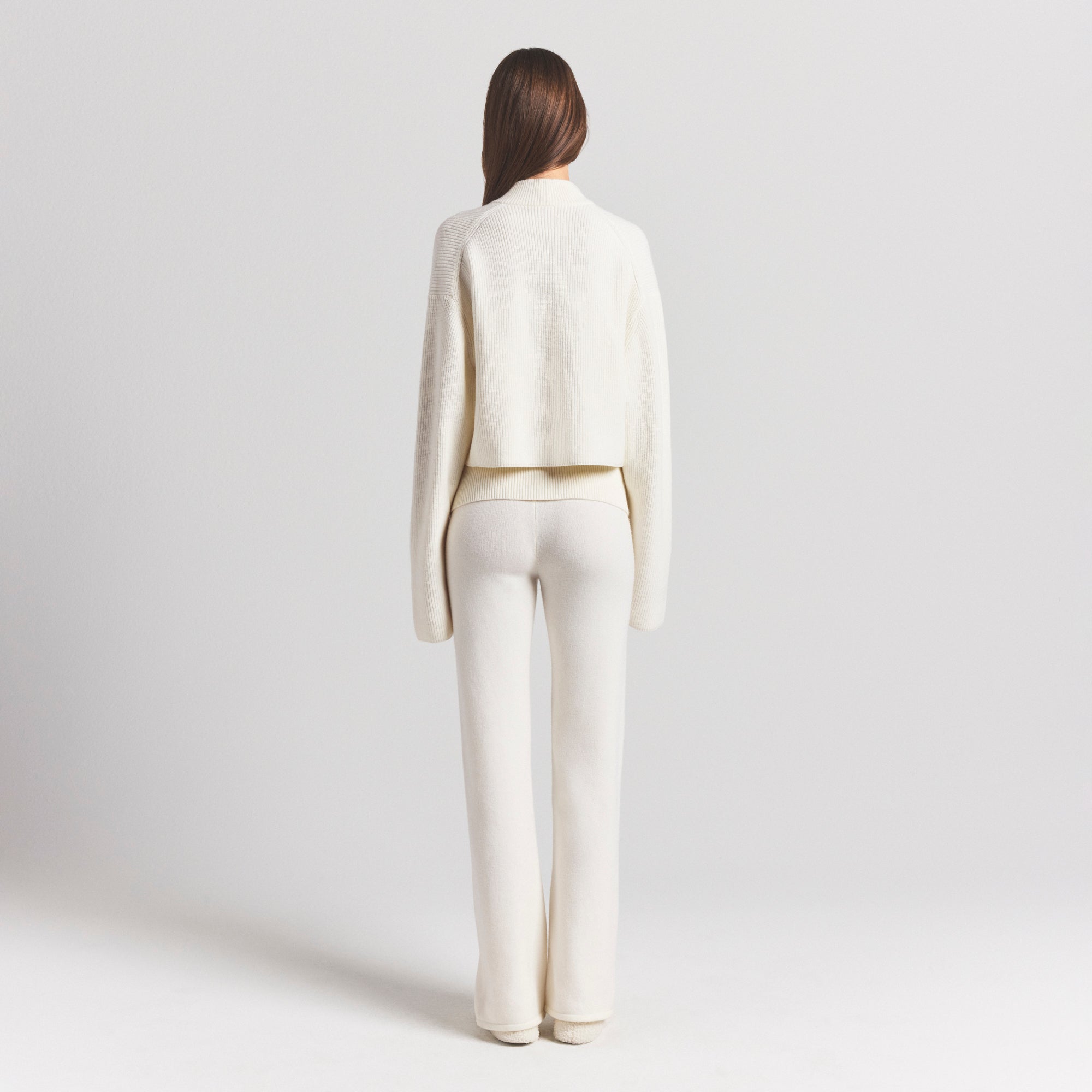 RIBBED MOCK NECK ZIP UP - Image 3