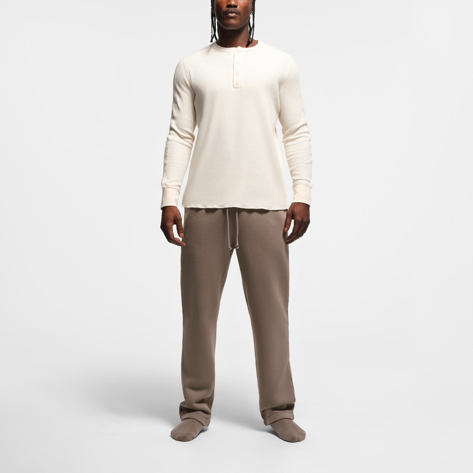 MENS SLIM LONG SLEEVE HENLEY