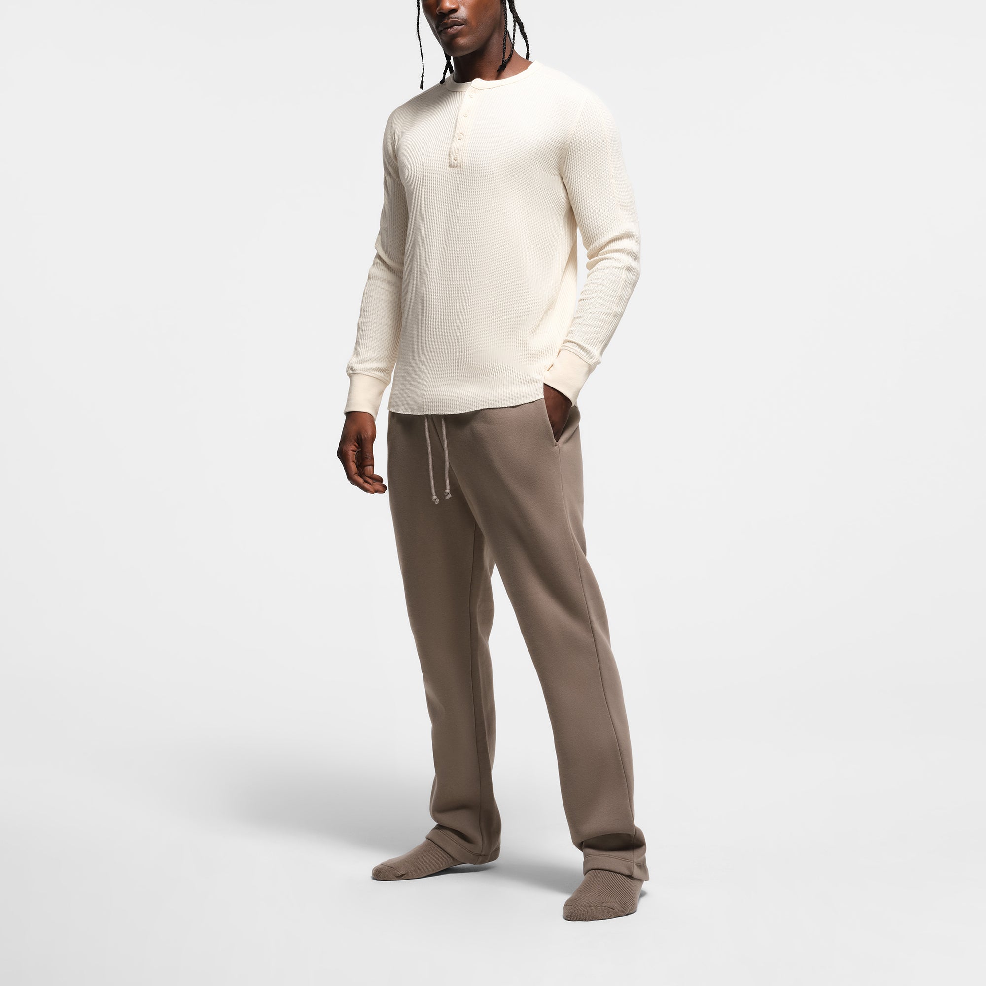 MENS SLIM LONG SLEEVE HENLEY - Image 2