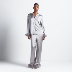 FEATHER TRIM LONG SET