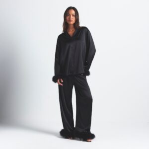 FEATHER TRIM LONG SET
