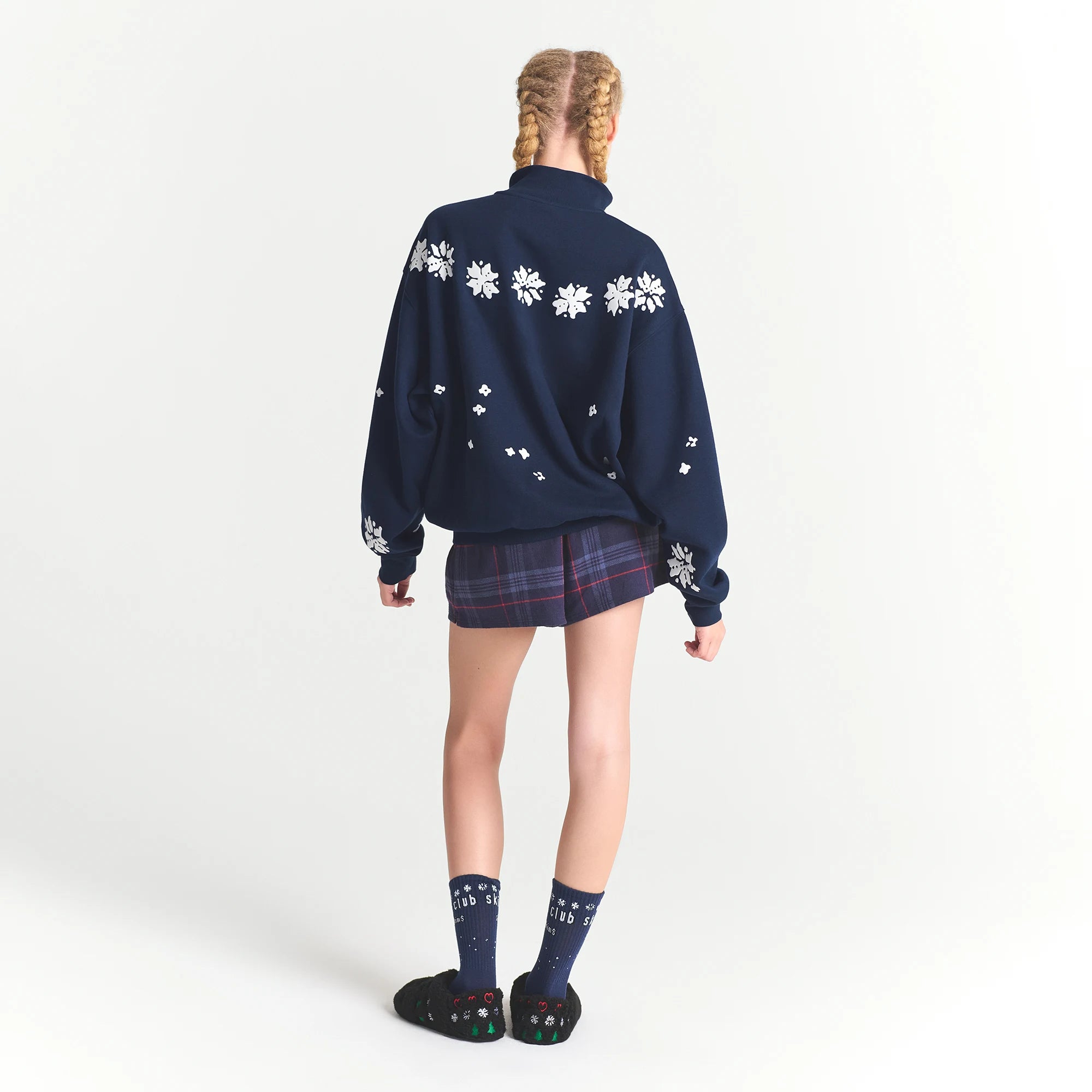COTTON FLEECE OVERSIZED QUARTER ZIP - Image 7