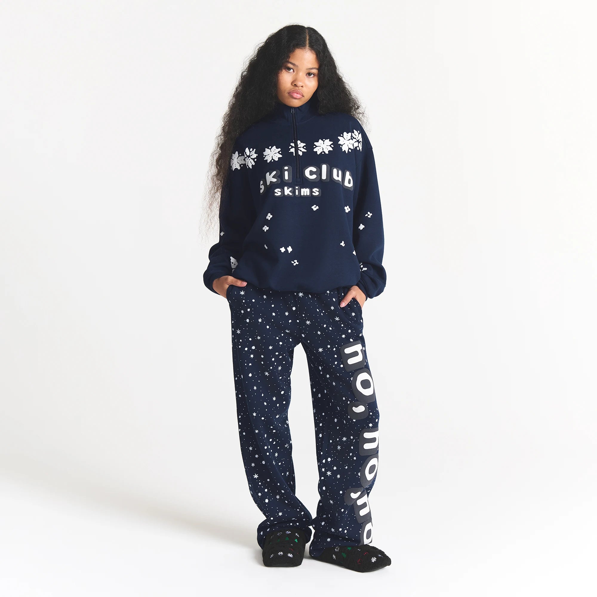 COTTON FLEECE OVERSIZED QUARTER ZIP