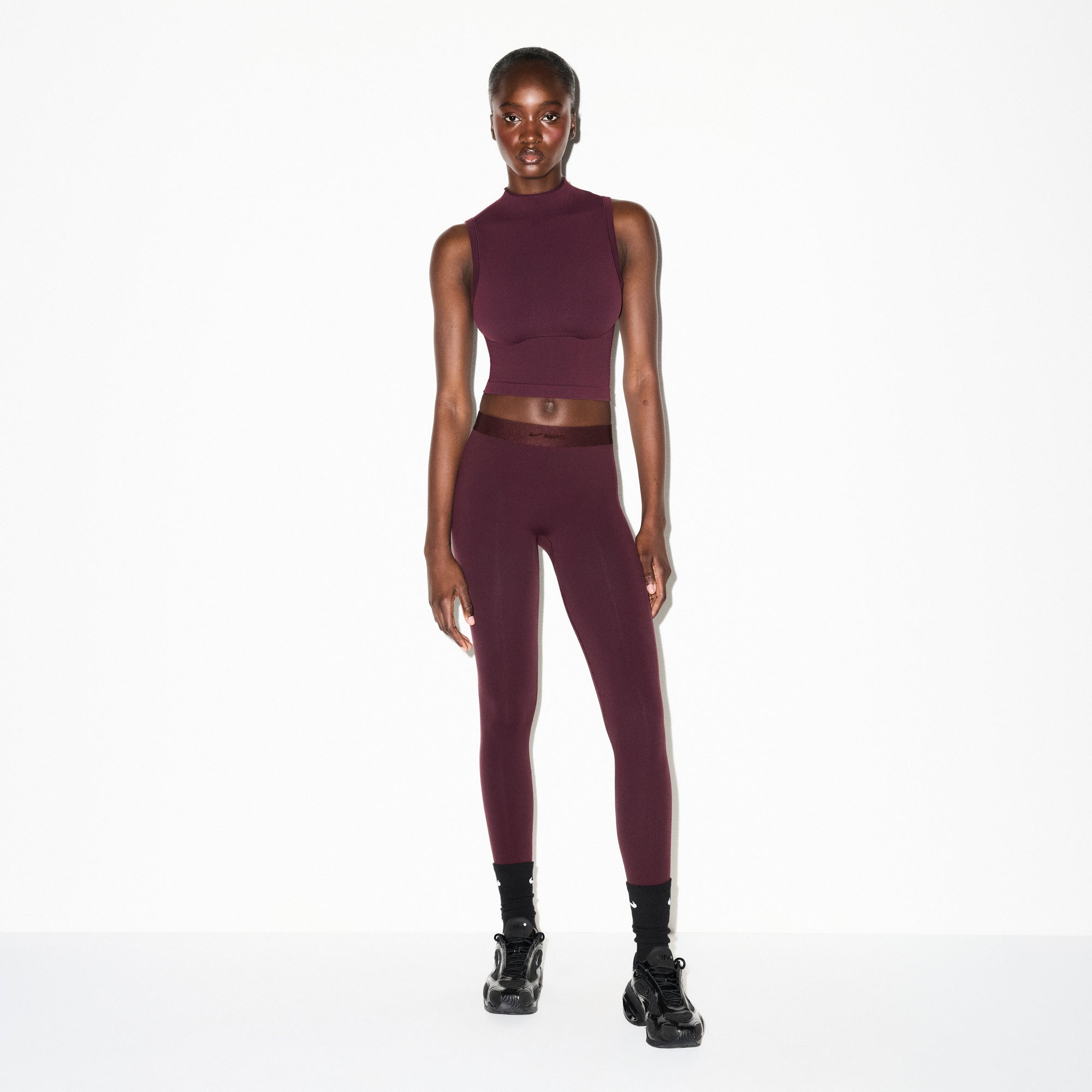 MOCK NECK BRA TOP