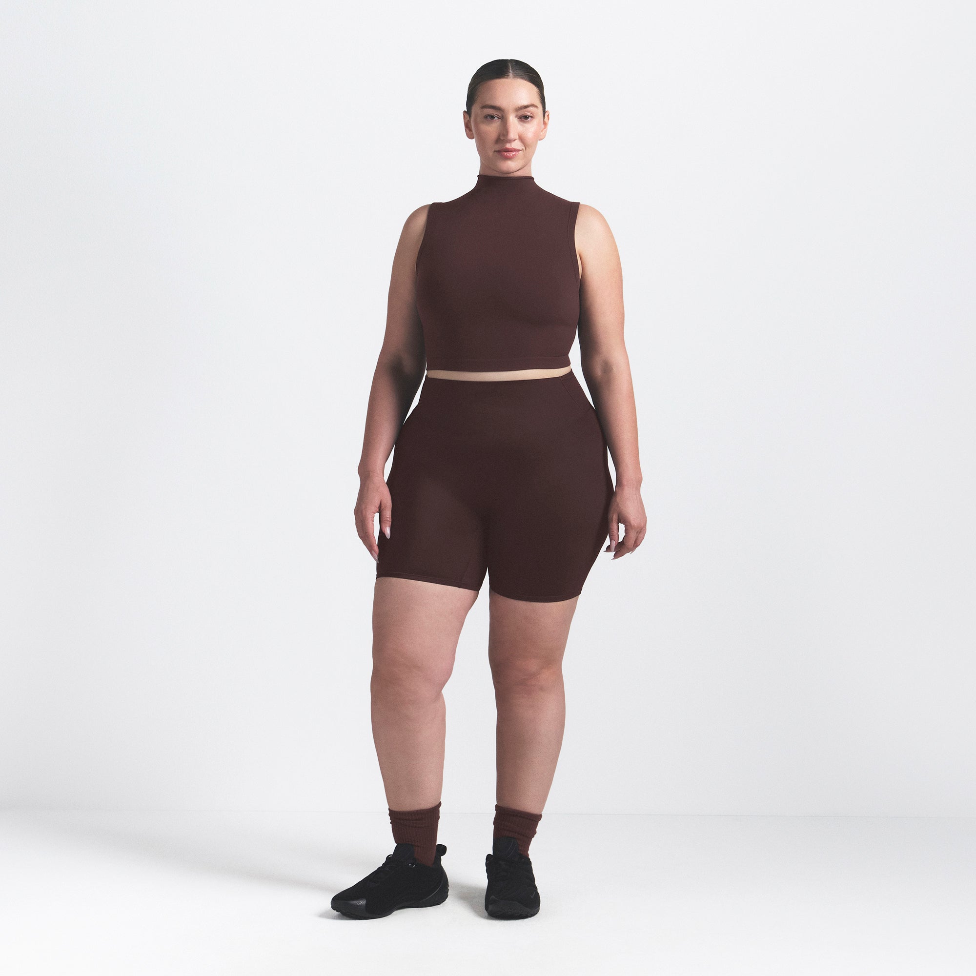 MOCK NECK BRA TOP